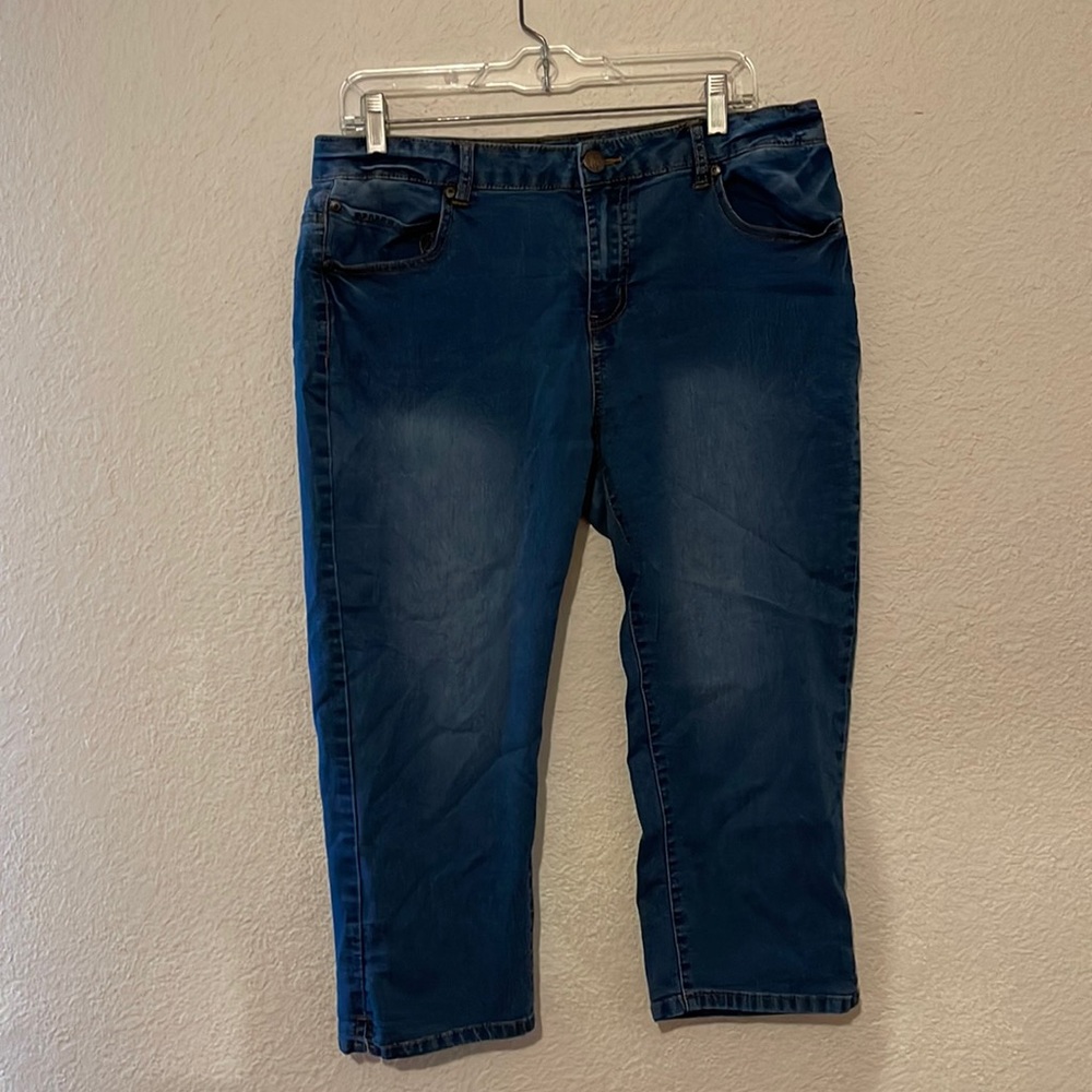 CP blue jeans, cropped size 13